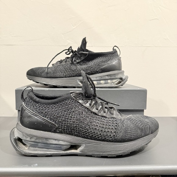 Nike Air Max Flyknit Racer Mens Performance Running Shoe Black Anthracite Size 8 - Picture 1 of 4